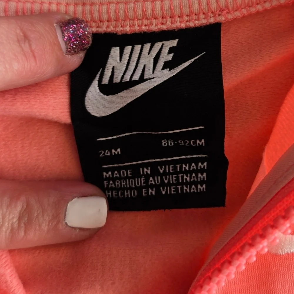 Nike Vibrant Coral Jogging Suit Size 24 Months - Picture 2 of 5